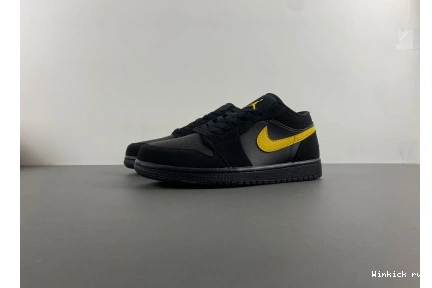 'Black 1 Low University Gold' Air Jordan 0728
